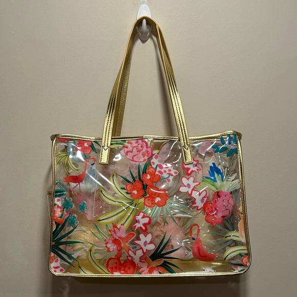 Spartina 449 Handbags - 12. Spartina 449 Tropical Floral Tote with Gold Handles